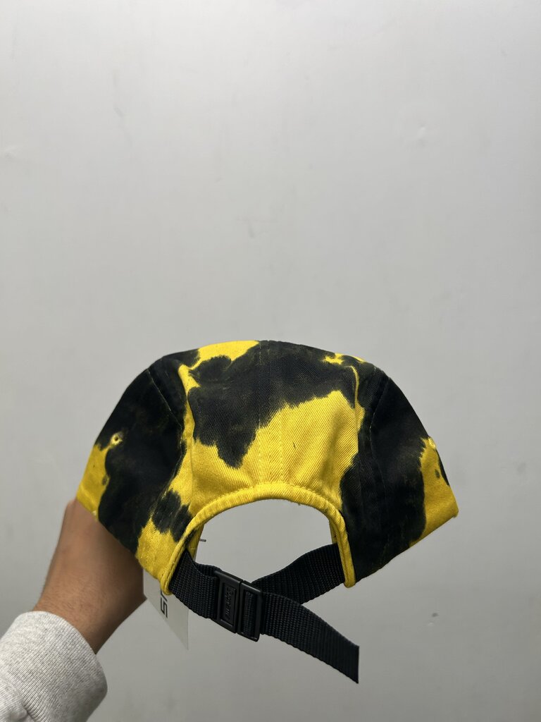 New Supreme Black Yellow Tie Dye Box Logo Hat