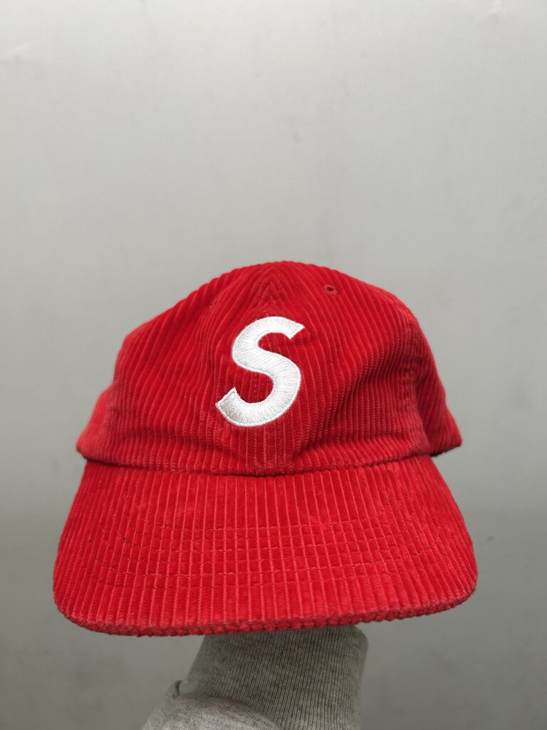 New Supreme Red White S Logo Hat