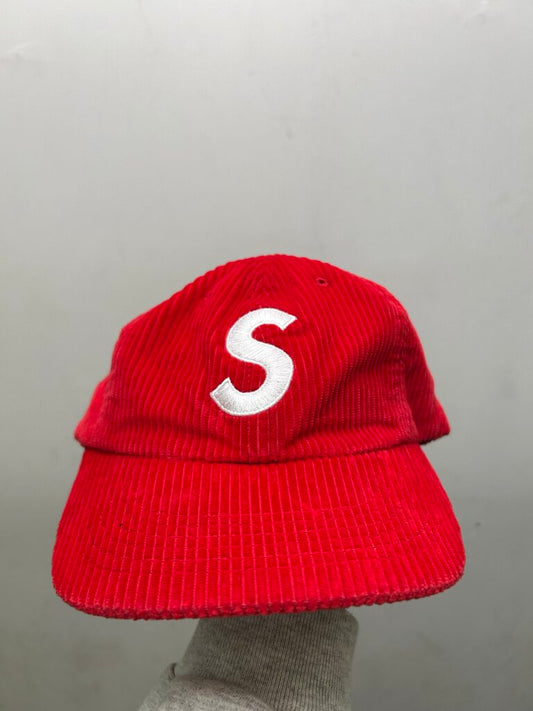 New Supreme Red White S Logo Hat