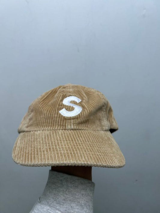 New Supreme Tan White S Logo Hat