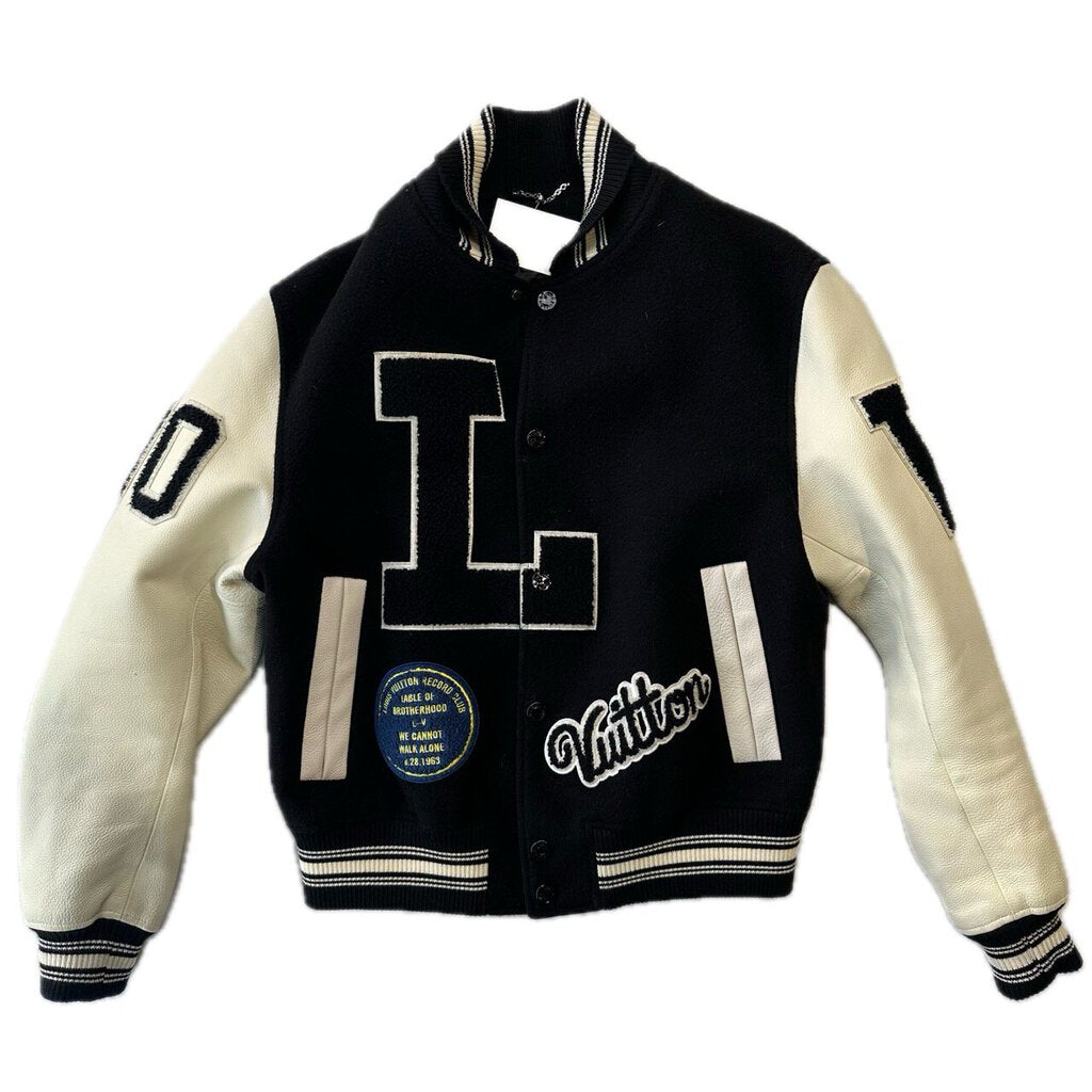 Preowned Louis Vuitton Black Varsity Jacket size 46