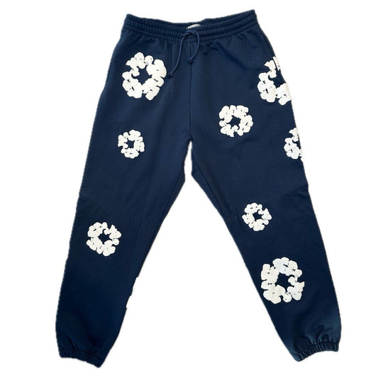 New Denim Tears Navy Wreath Sweatpants