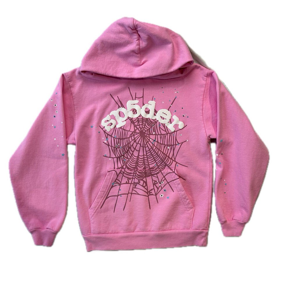 New Sp5der Pink Hoodie Size Large