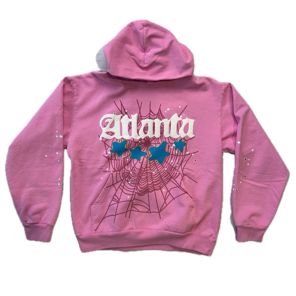 New Sp5der Atlanta Pink Hoodie sz.S