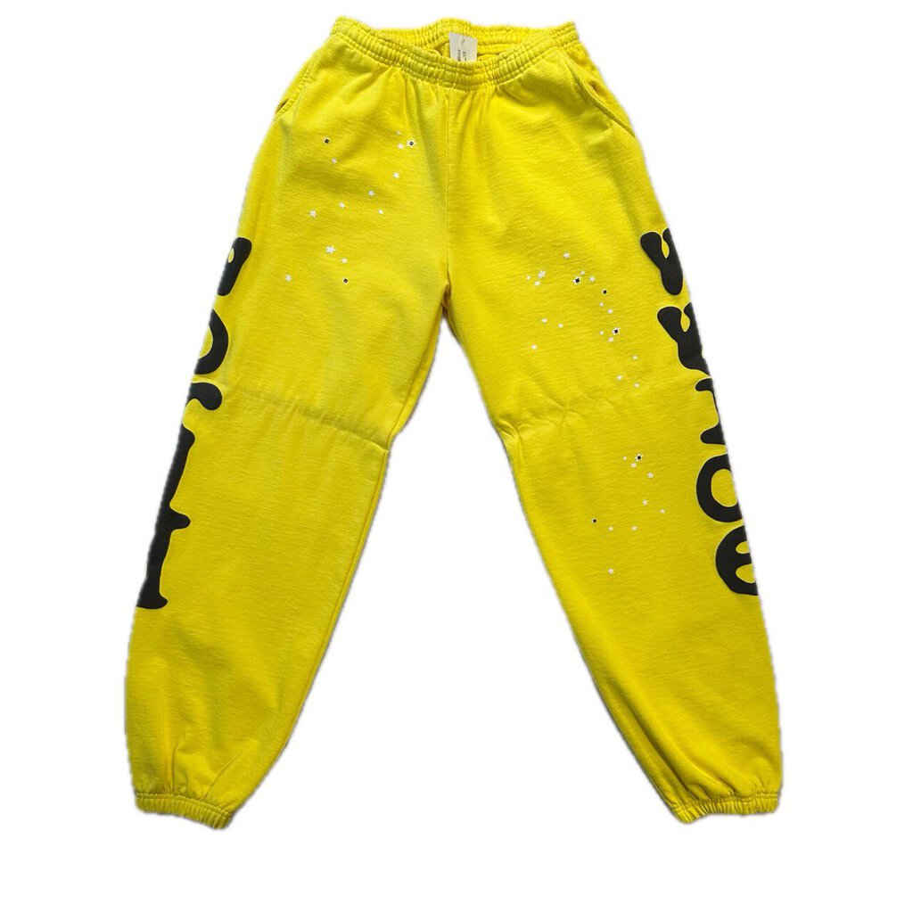 New Sp5der Star Yellow Sweatpants sz.S