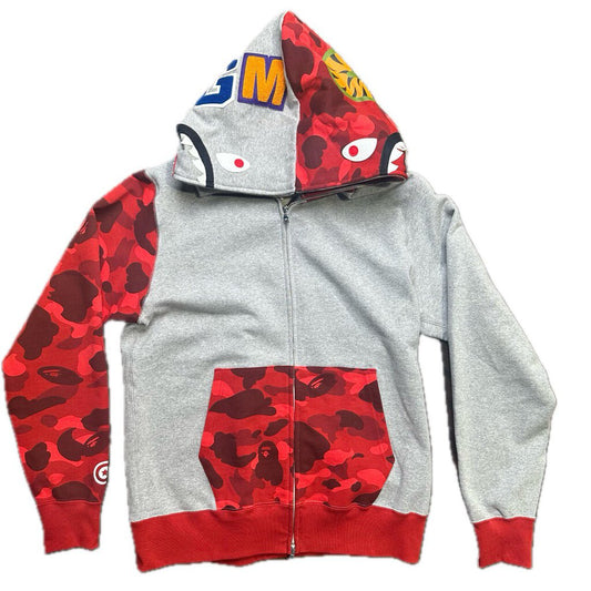 New Bape Red & Grey Zip Up sz.XL