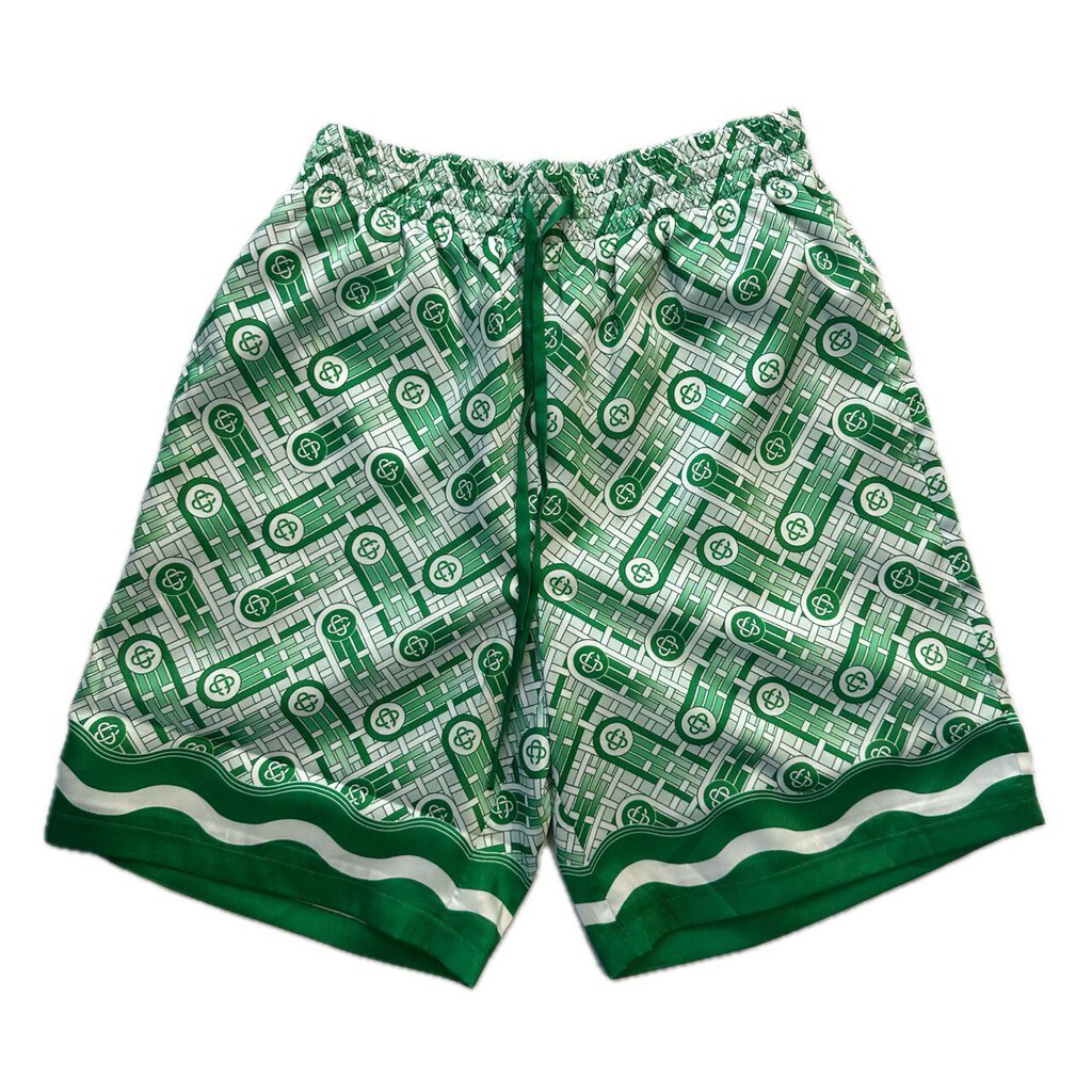 New Casa Blanca Green Silk Shorts size S