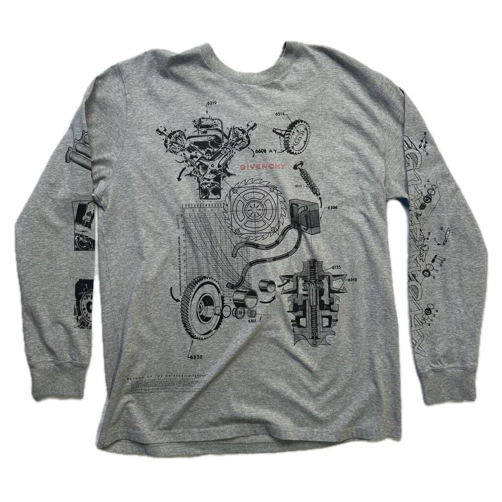 New Givenchy Grey Car Parts L/S size S