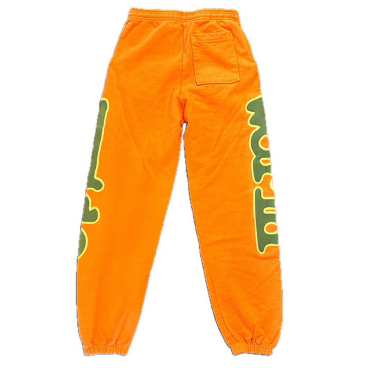 New Sp5der Orange Star Sweatpants Size Medium