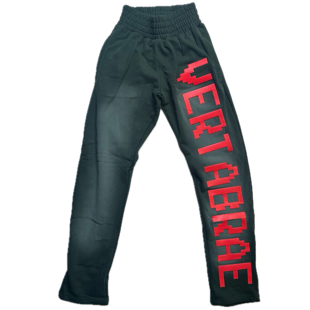 New Vertabrae Green Red Washed Sweats Size Large