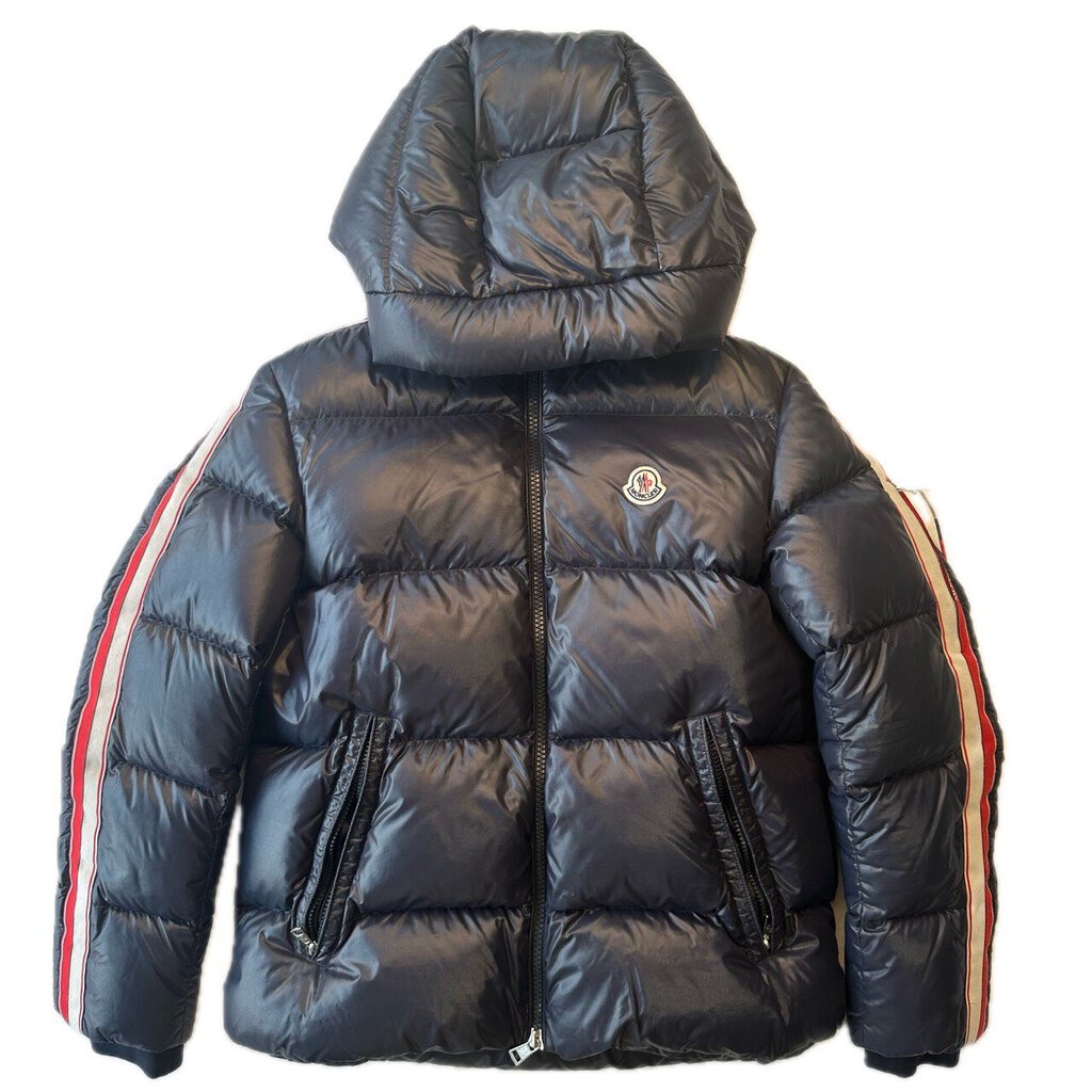 Preowned Moncler Puffer Stripe & Navy size 2